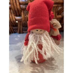 Swedish Tomte Christmas Decor Art Made In Sweden 4”